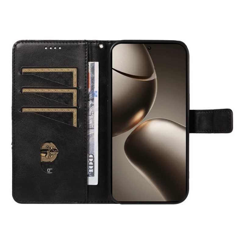 Δερματινη Θηκη Xiaomi 15t Pro Δίχρωμο Γεωμετρικό