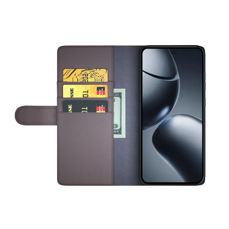 Δερματινη Θηκη Xiaomi 15t Pro Γνήσιο Δέρμα Σιλικόνης