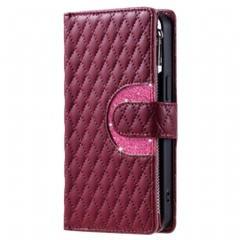 Δερματινη Θηκη Xiaomi 15t Pro Καπιτονέ Με Τσέπη Με Φερμουάρ Σιλικόνης