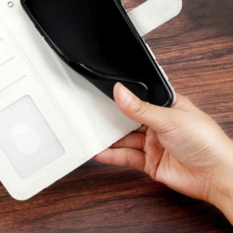 Δερματινη Θηκη Xiaomi 15t Pro Μπλε Πεταλούδα