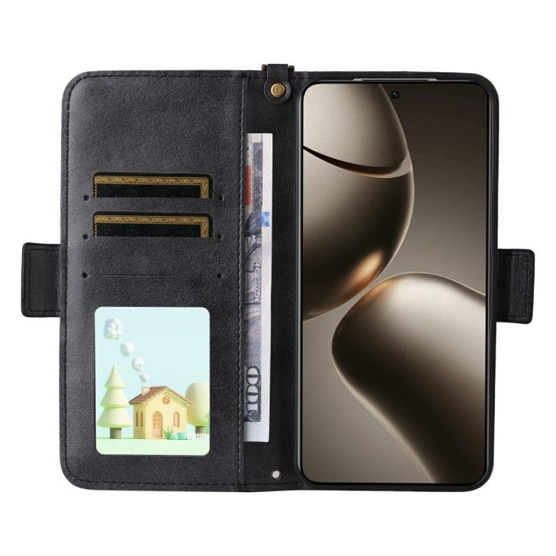 Δερματινη Θηκη Xiaomi 15t Pro Πορτοφόλι Με Λουράκι Ώμου