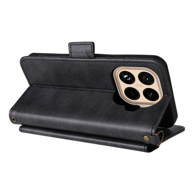 Δερματινη Θηκη Xiaomi 15t Pro Πορτοφόλι Με Λουράκι Ώμου