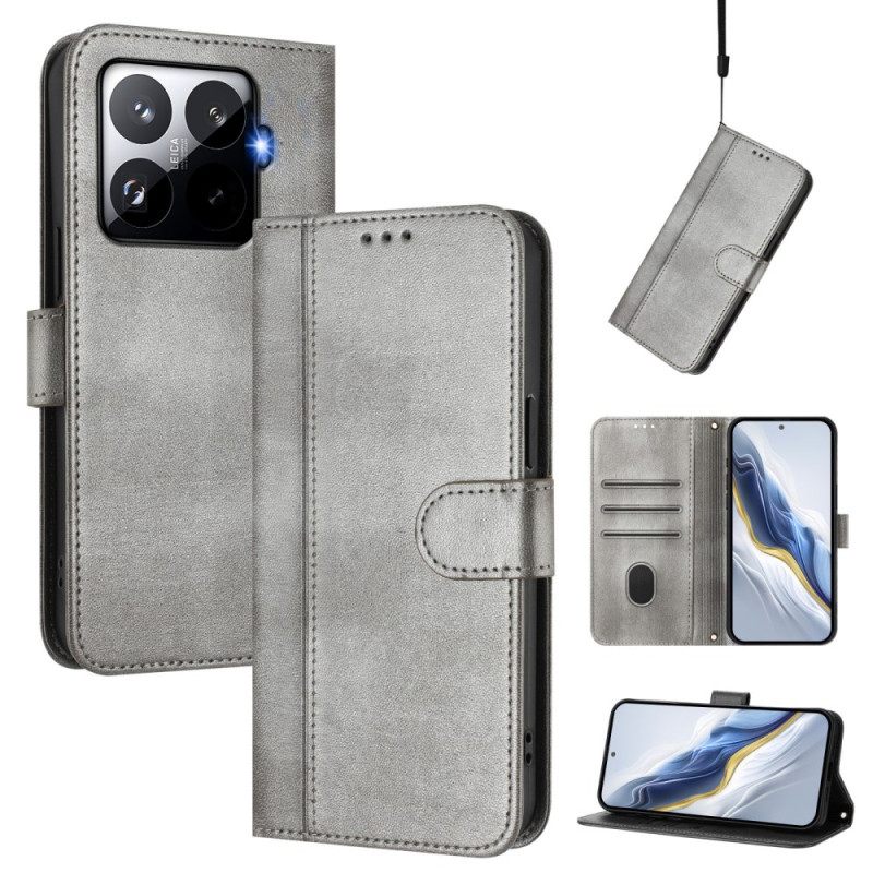 Δερματινη Θηκη Xiaomi 15t Pro Ρετρό Σιλικόνης