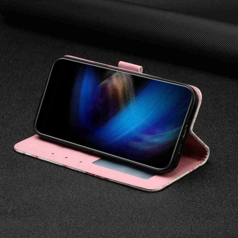 Δερματινη Θηκη Xiaomi 15t Pro Τριαντάφυλλα Με Κορδόνι Σιλικόνης