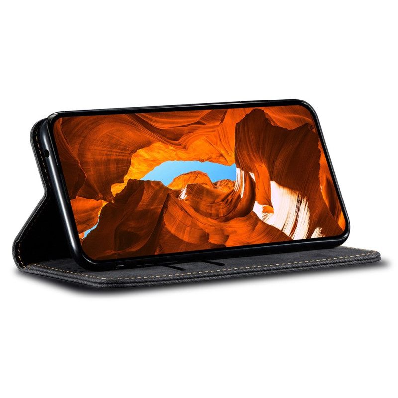 Δερματινη Θηκη Xiaomi 15t Pro Ύφασμα Τζιν