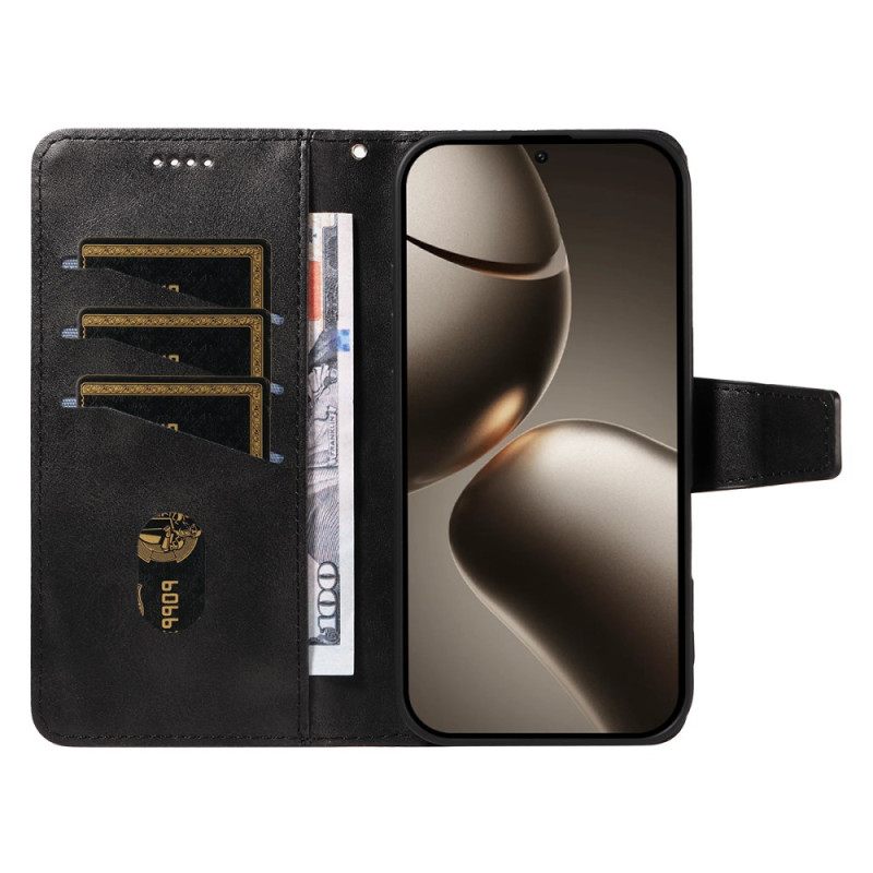 Δερματινη Θηκη Xiaomi 15t Pro Ζωφόρος Διαμάντια Σιλικόνης