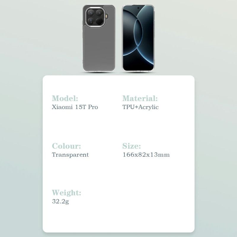 Κάλυμμα Xiaomi 15t Pro Διαφανής Σειρά Toc