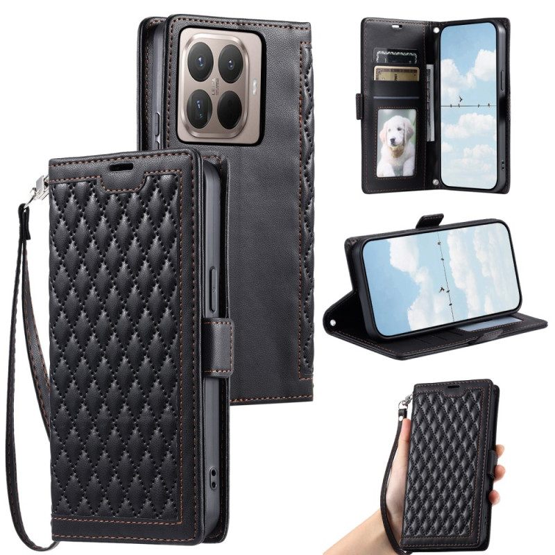 Θηκη Κινητου Xiaomi 15t Pro Θήκες Κινητών Καπιτονέ Με Λουράκι