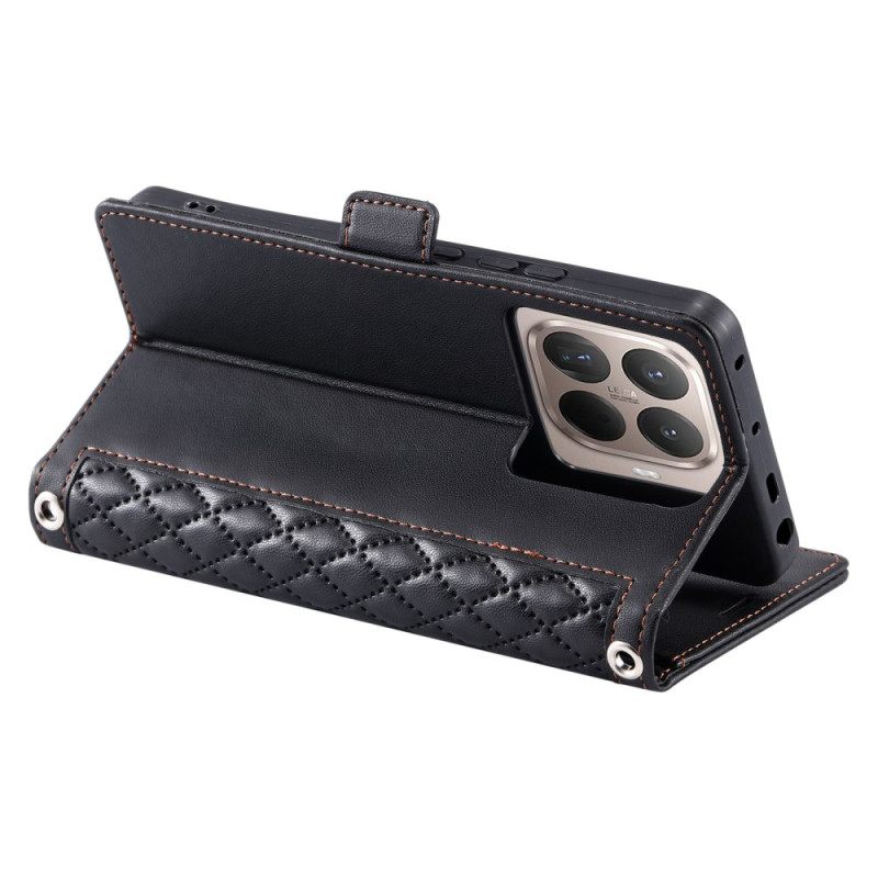 Θηκη Κινητου Xiaomi 15t Pro Θήκες Κινητών Καπιτονέ Με Λουράκι