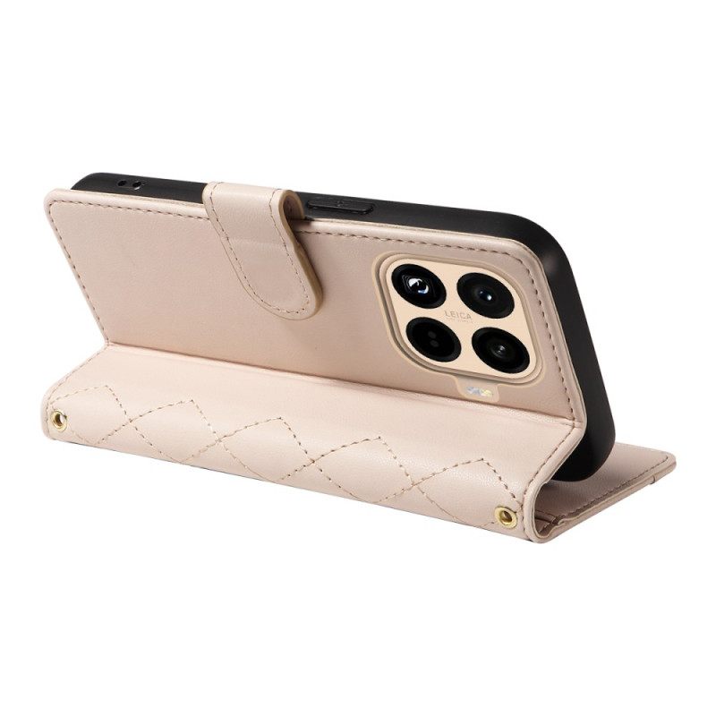 Θηκη Κινητου Xiaomi 15t Pro Θήκες Κινητών Καπιτονέ Με Λουράκι Και Λουράκι Ώμου