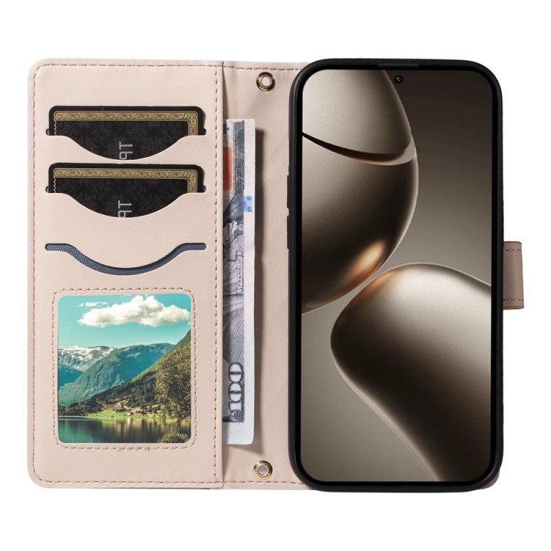 Θηκη Κινητου Xiaomi 15t Pro Θήκες Κινητών Καπιτονέ Με Λουράκι Και Λουράκι Ώμου