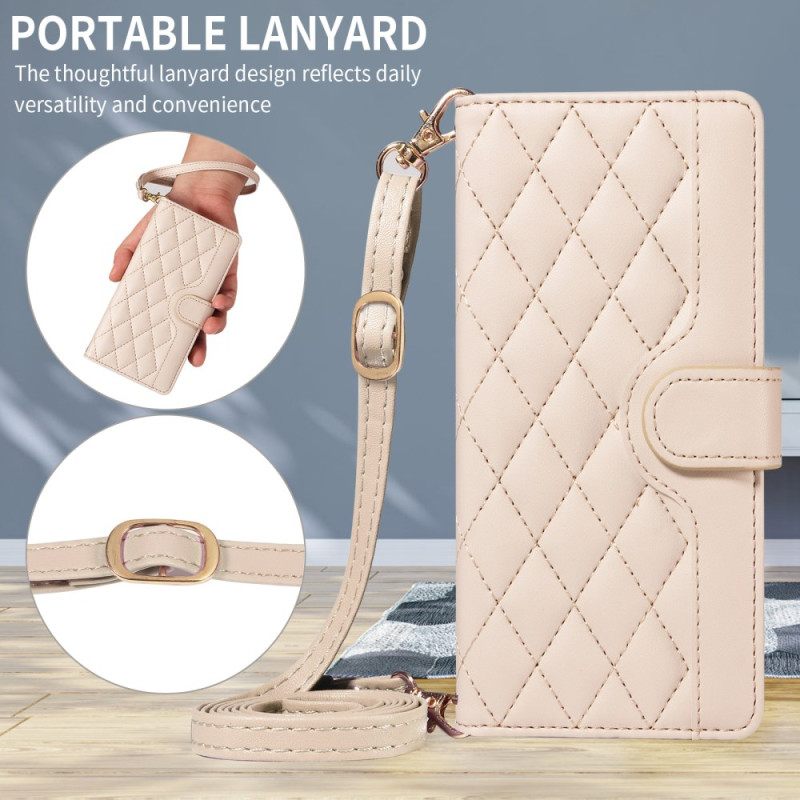 Θηκη Κινητου Xiaomi 15t Pro Θήκες Κινητών Καπιτονέ Με Λουράκι Και Λουράκι Ώμου