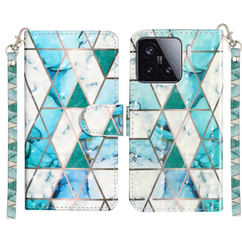 Θηκη Κινητου Xiaomi 15t Pro Θήκες Κινητών Πράσινο Μάρμαρο Με Λουρί