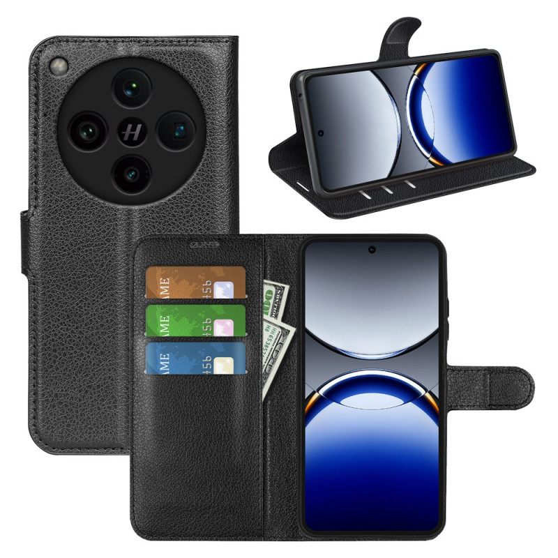 Δερματινη Θηκη Oppo Find X8 Pro Κλασικό Δέρμα Με Τεχνητή Νοημοσύνη Από Λίτσι