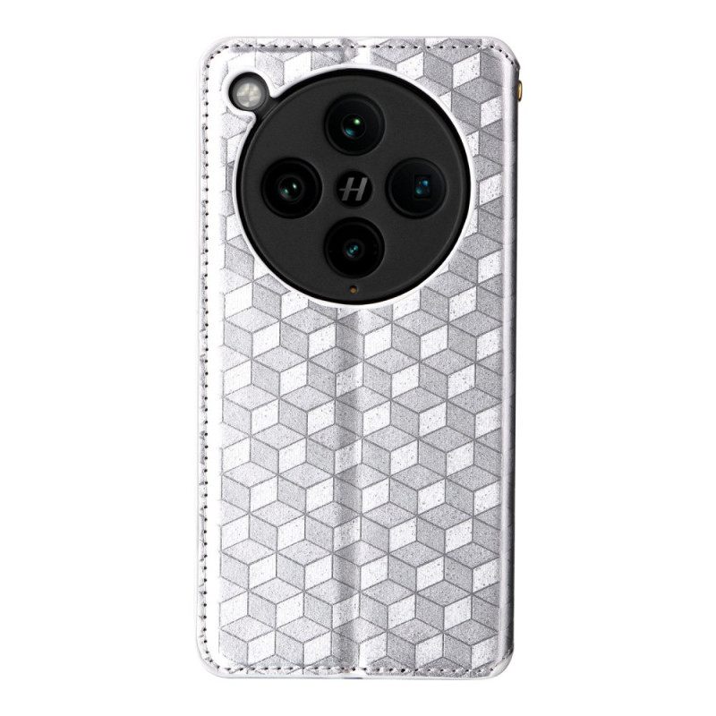 Δερματινη Θηκη Oppo Find X8 Pro Τρισδιάστατο Σχέδιο Με Διαμάντια Σιλικόνης