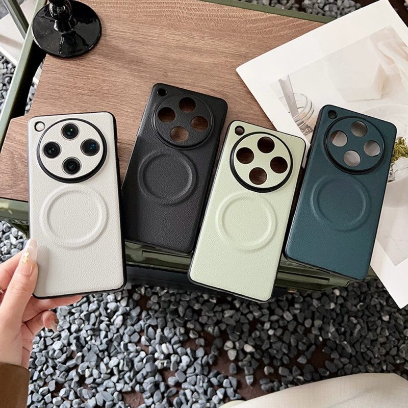 Κάλυμμα Oppo Find X8 Pro Δερμάτινο Εφέ Συμβατό Με Magsafe Σιλικόνης