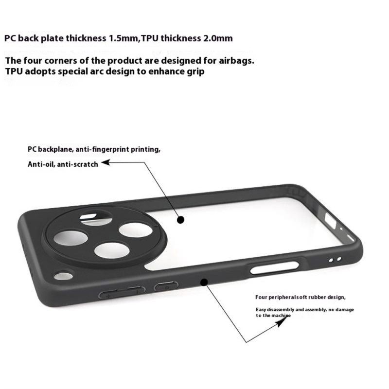 Κάλυμμα Oppo Find X8 Pro Θήκες Κινητών Διαφανές Με Άκρες Σιλικόνης