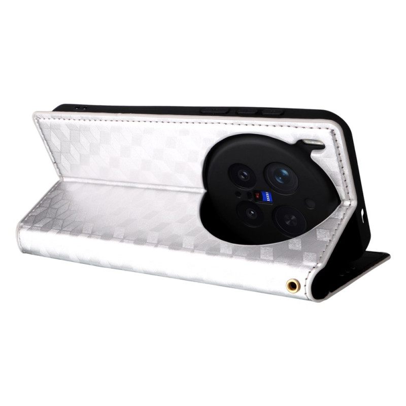 Δερματινη Θηκη Vivo X300 Pro Σχέδιο Με Διαμάντια