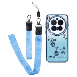 Κάλυμμα Vivo X300 Pro Λουλούδια Και Στρας