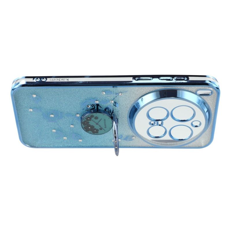 Κάλυμμα Vivo X300 Pro Θήκη Δαχτυλιδιών Με Λουλούδι Και Στρας