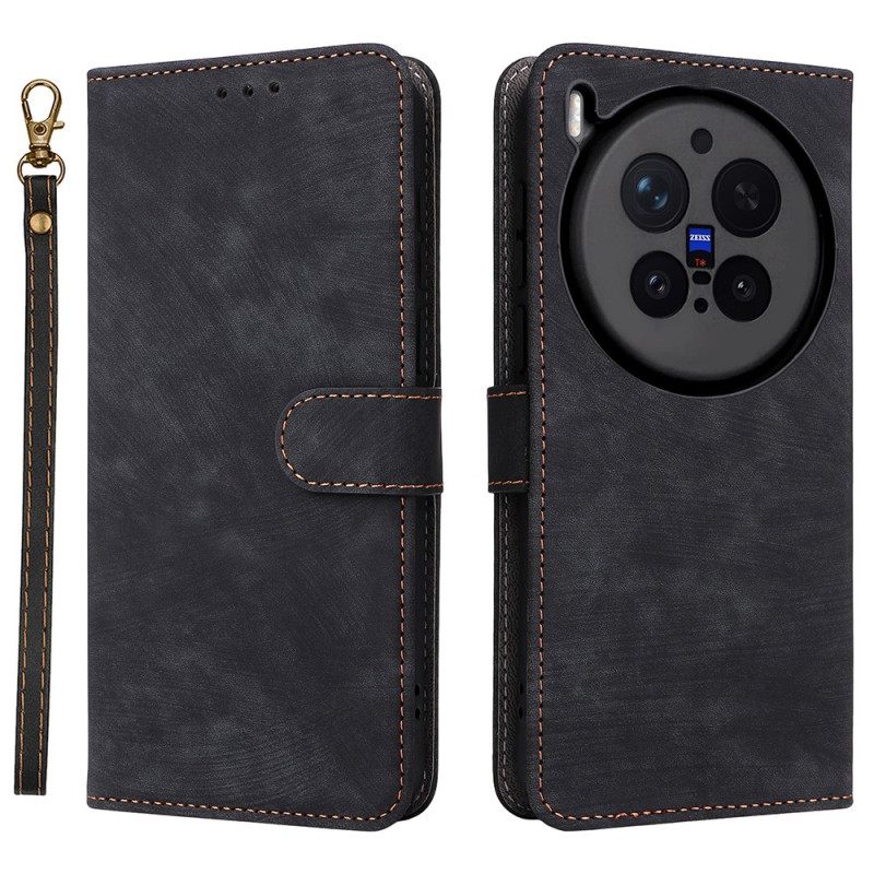 Θηκη Κινητου Vivo X300 Pro Εφέ Δέρματος Προστασίας Rfid