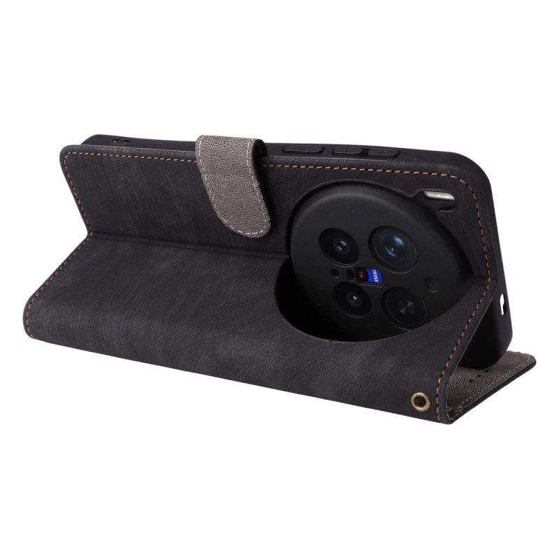 Θηκη Κινητου Vivo X300 Pro Εφέ Δέρματος Προστασίας Rfid