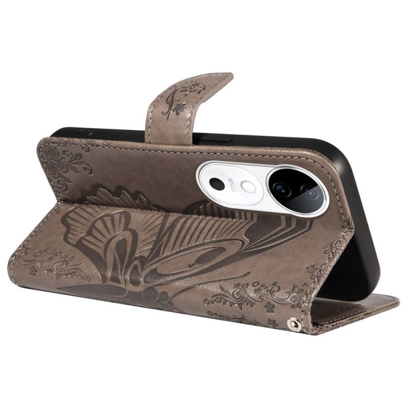 Δερματινη Θηκη Vivo V40 5g Γραφική Πεταλούδα