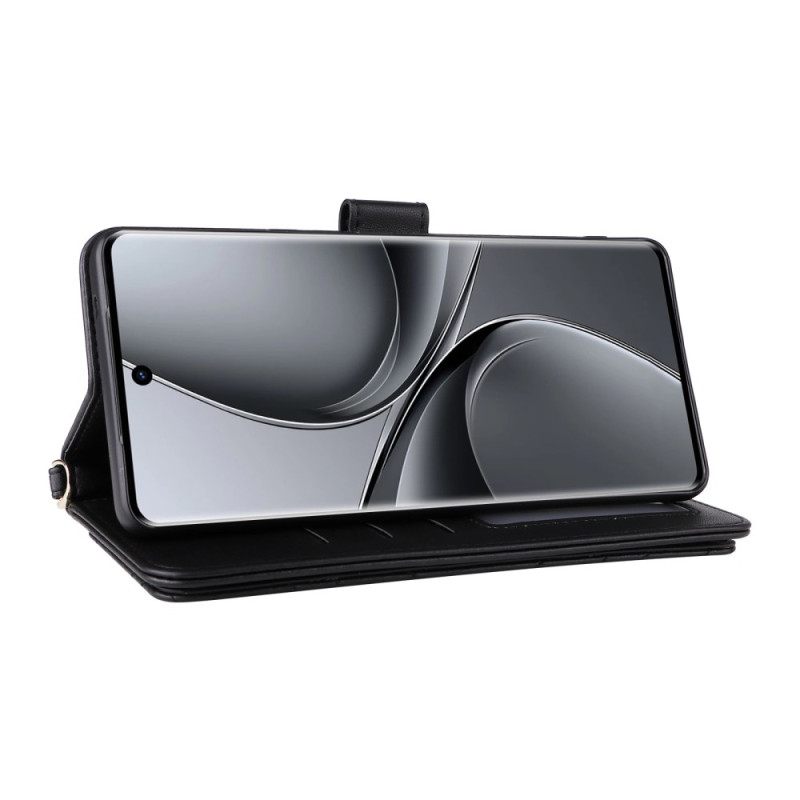 Δερματινη Θηκη Vivo V40 5g Καπιτονέ Με Λουράκι Και Λουράκι Ώμου Σιλικόνης