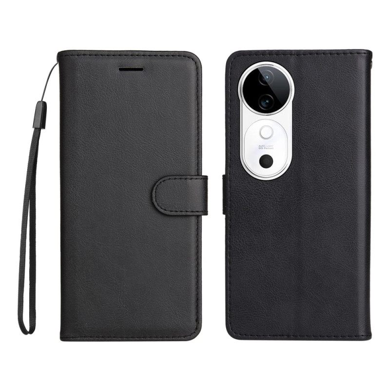 Θηκη Κινητου Vivo V40 5g Θήκες Κινητών Εφέ Δερμάτινου Λουριού