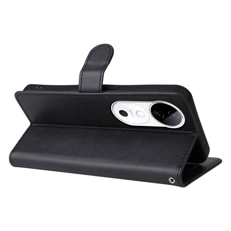 Θηκη Κινητου Vivo V40 5g Θήκες Κινητών Εφέ Δερμάτινου Λουριού