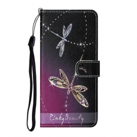 Κάλυμμα iPhone 13 με κορδονι Strappy Dragonflies