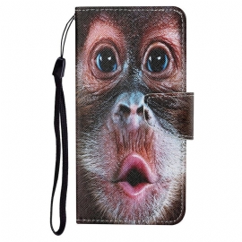 Θήκη Flip iPhone 13 με κορδονι Strappy Monkey