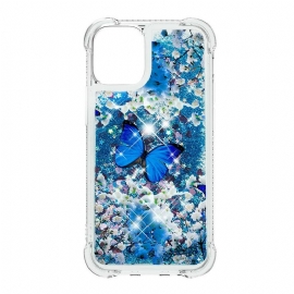 θηκη κινητου iPhone 13 Glitter Blue Butterflies