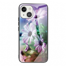 θηκη κινητου iPhone 13 Ρεαλιστικά Λουλούδια Από Σκληρυμένο Γυαλί