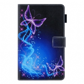 δερματινη θηκη Samsung Galaxy Tab A8 (2021) Πολύχρωμες Πεταλούδες