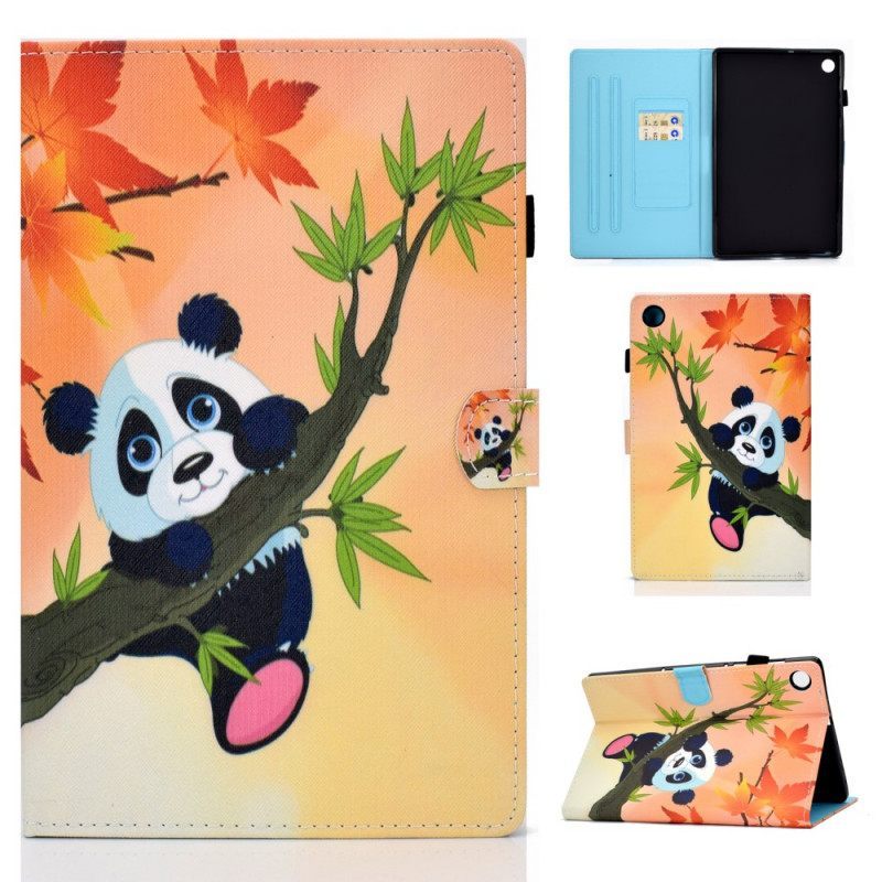 δερματινη θηκη Samsung Galaxy Tab A8 (2021) Χαριτωμένο Panda