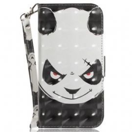 Κάλυμμα iPhone 15 Plus με κορδονι Angry Panda Με Λουράκι