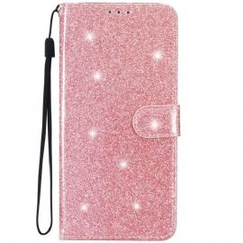 Κάλυμμα iPhone 15 Plus με κορδονι Glitter Εφέ Με Λουράκι