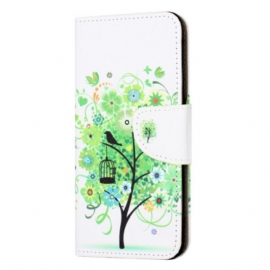 Θήκη Flip iPhone 15 Plus Δέντρο Με Πράσινο Φύλλωμα