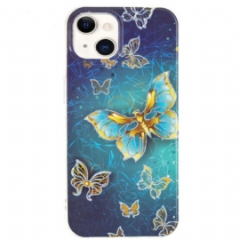 Θήκη iPhone 15 Plus Χρυσές Πεταλούδες