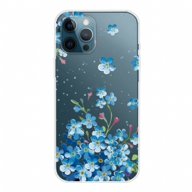 Θήκη iPhone 13 Pro Max Μπουκέτο Με Μπλε Λουλούδια