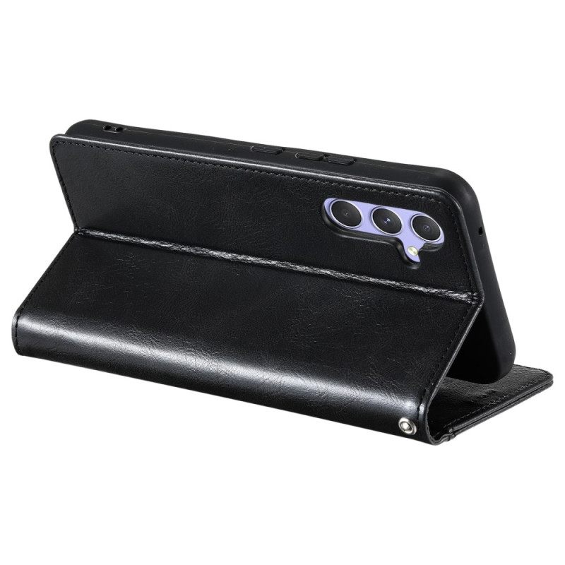 Δερματινη Θηκη Samsung Galaxy S26 Plus 6 Θέσεις Καρτών Και Λουρί Καρπού Σιλικόνης