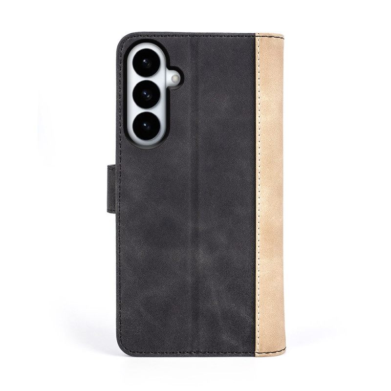 Δερματινη Θηκη Samsung Galaxy S26 Plus Δίχρωμο Γραφικό Σιλικόνης