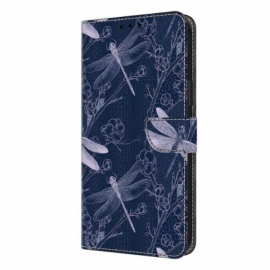 Δερματινη Θηκη Samsung Galaxy S26 Plus Λιβελούλες Σε Μπλε Φόντο Σιλικόνης