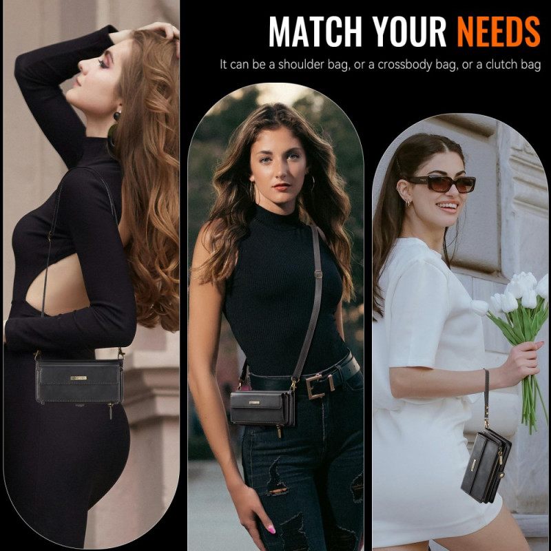 Δερματινη Θηκη Samsung Galaxy S26 Plus Προστασία Rfid Caseme Και Ιμάντας Ώμου