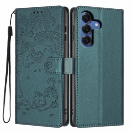 Δερματινη Θηκη Samsung Galaxy S26 Plus Σχέδιο Δέντρου Και Γάτας