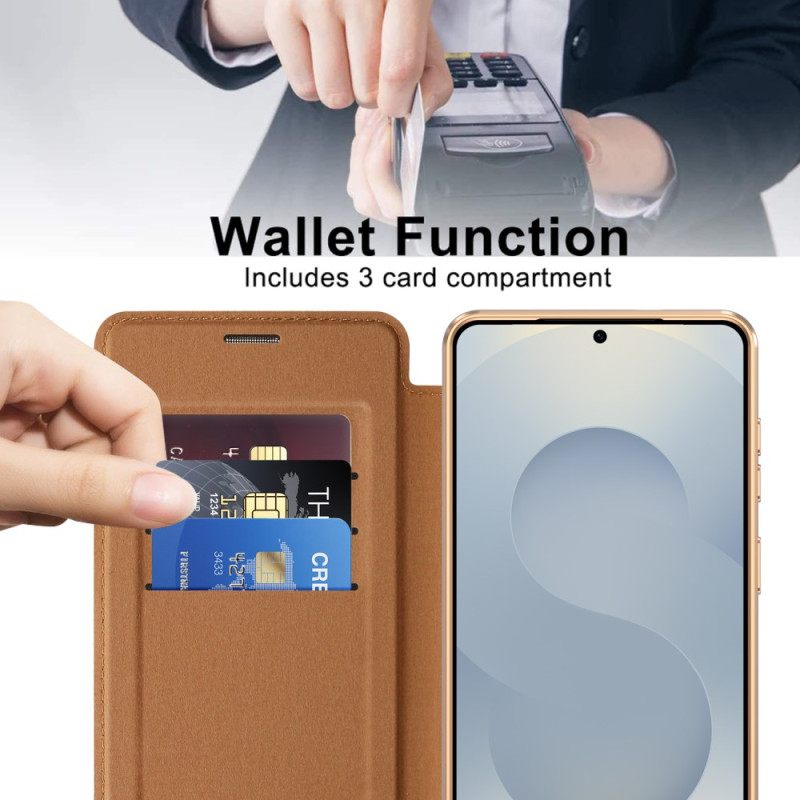 Δερματινη Θηκη Samsung Galaxy S26 Plus Θήκες Κινητών Επενδεδυμένη Θήκη Κάρτας Rfid