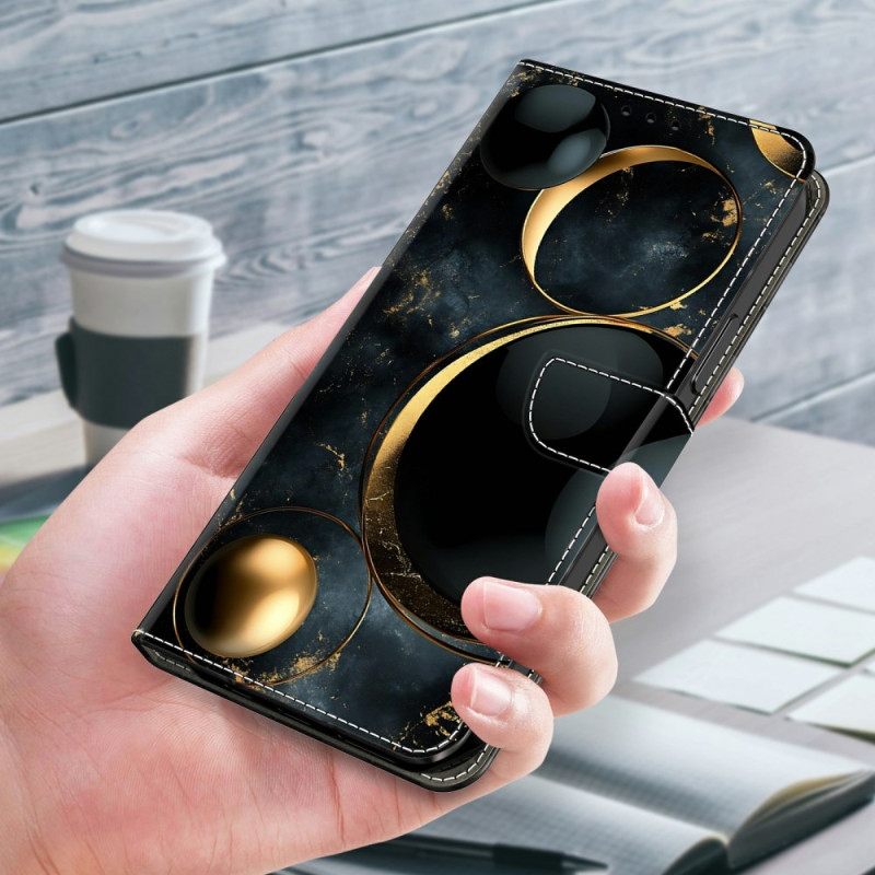 Δερματινη Θηκη Samsung Galaxy S26 Plus Χρυσά Δαχτυλίδια