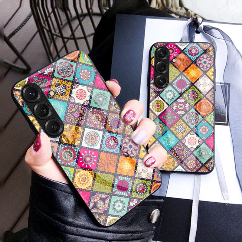 Κάλυμμα Samsung Galaxy S26 Plus Βάση Δαχτυλιδιού Και Κορδόνι Patchwork