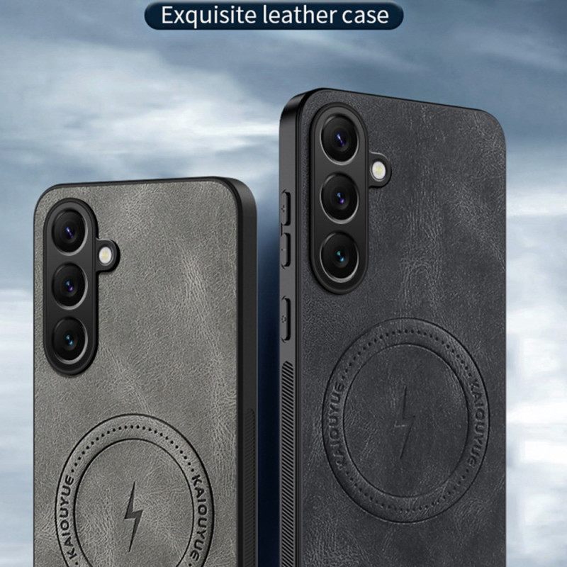 Κάλυμμα Samsung Galaxy S26 Plus Μαγνητικό Δερμάτινο Στυλ Σιλικόνης